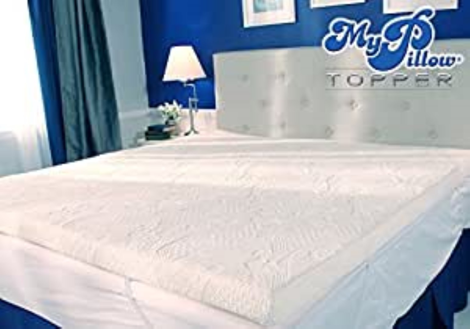 mypillow 3 in mattress topper - white - king
